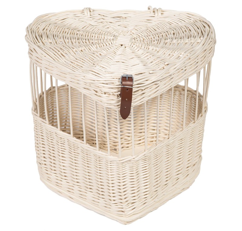 Dove Release Basket Heart Shaped Prestige Wicker 