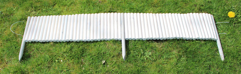 Flexible White Wooden Garden Fence Border Edging Lawn 20cm ( height ) HOME AND GARDEN Prestige Wicker 