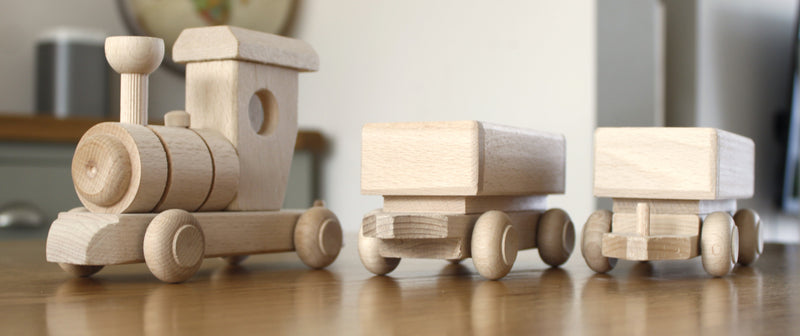 Handmade Wooden Train toy HOME AND GARDEN Prestige Wicker 