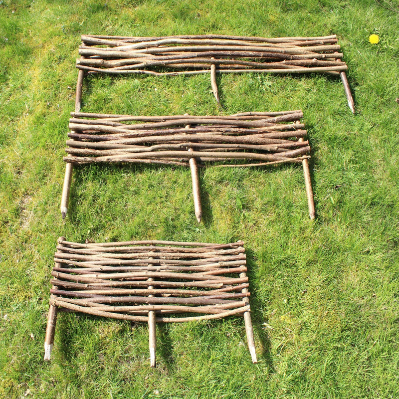 Hazel Wood Border Fence 20cm (Height) Home & Garden Prestige Wicker 