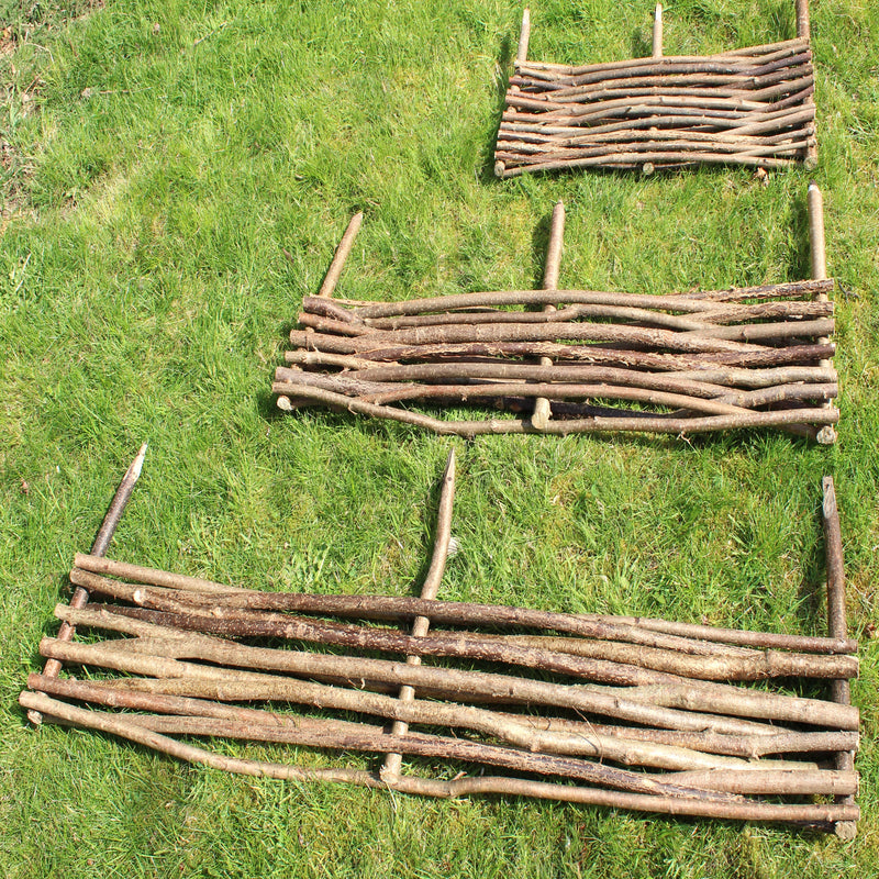 Hazel Wood Border Fence 20cm (Height) Home & Garden Prestige Wicker 