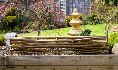 Hazel Wood Border Fence 20cm (Height) Home & Garden Prestige Wicker 