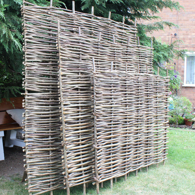 Hazel Wood Fence Panel Hurdle HOME AND GARDEN Prestige Wicker 