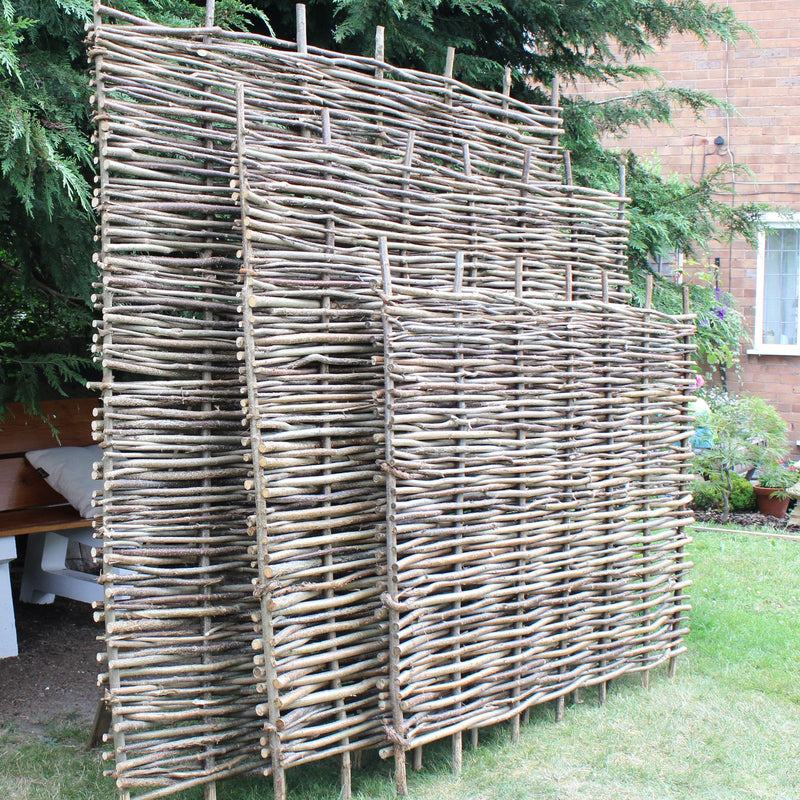 Hazel Wood Fence Panel Hurdle HOME AND GARDEN Prestige Wicker 