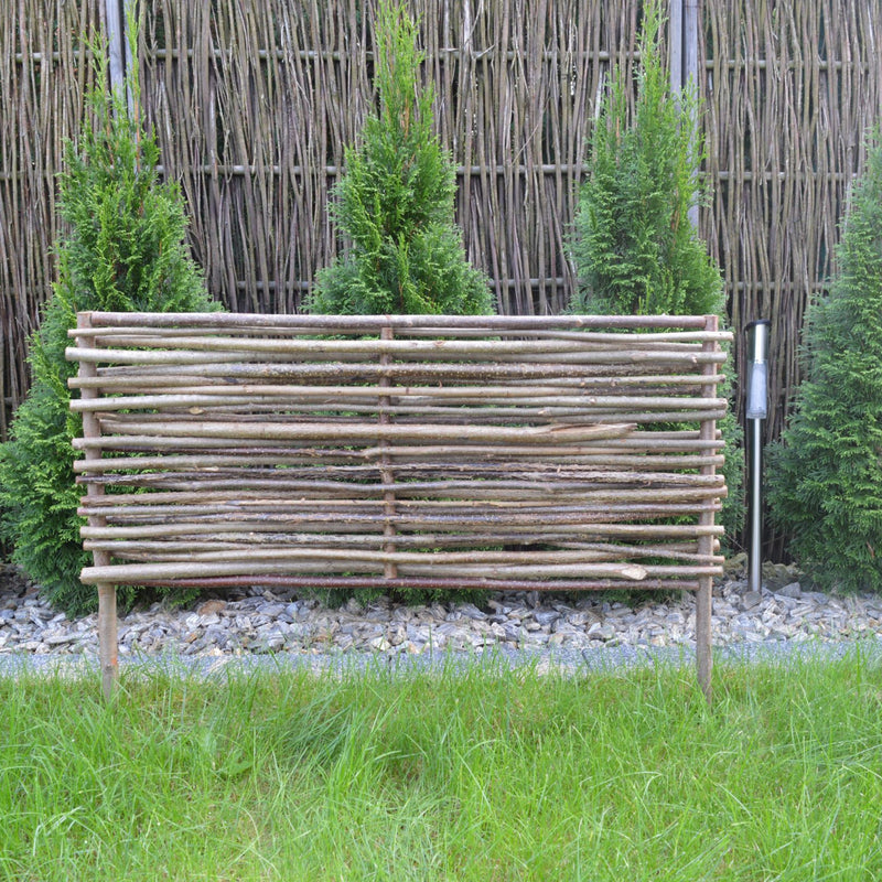 Hazel Wood Lawn Edging Fence- 40cm (Height) Home & Garden Prestige Wicker Small 