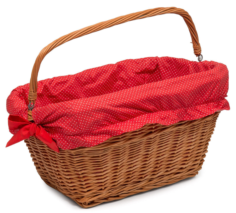 Large Bicycle Wicker Basket with Lining Home & Garden Prestige Wicker 