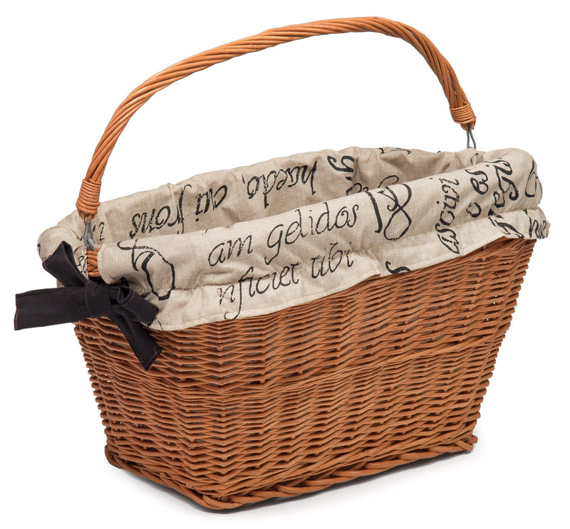 Large Bicycle Wicker Basket with Lining Home & Garden Prestige Wicker 