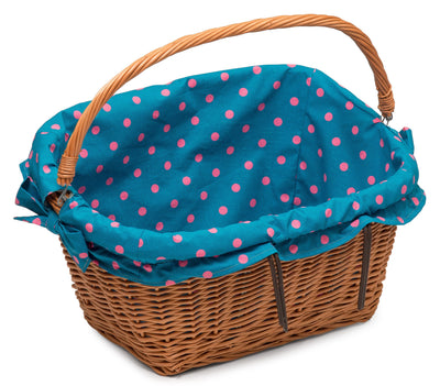 Large Bicycle Wicker Basket with Lining Home & Garden Prestige Wicker 