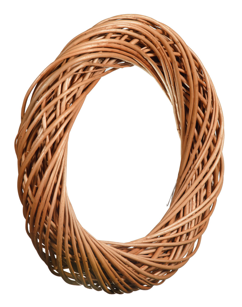 Light Natural Willow Chunky Wreath Home & Garden Prestige Wicker 