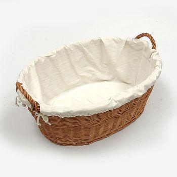 Lined Wicker Laundry Basket Home & Garden Prestige Wicker 