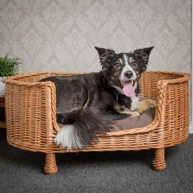 Luxury Oval Wicker Dog Settee Pets Prestige Wicker 