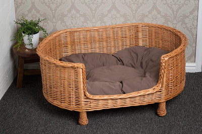 Luxury Oval Wicker Dog Settee Pets Prestige Wicker 