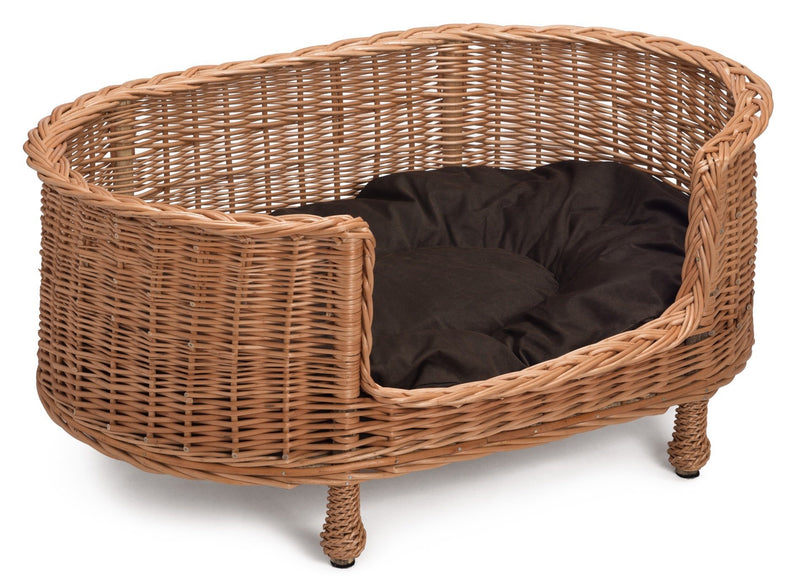 Luxury Oval Wicker Dog Settee Pets Prestige Wicker Large 