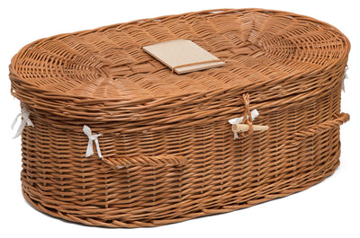 Luxury Wicker Pet Coffin Extra Large Pets Prestige Wicker 