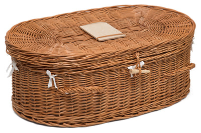 Luxury Wicker Pet Coffin Large Pets Prestige Wicker 