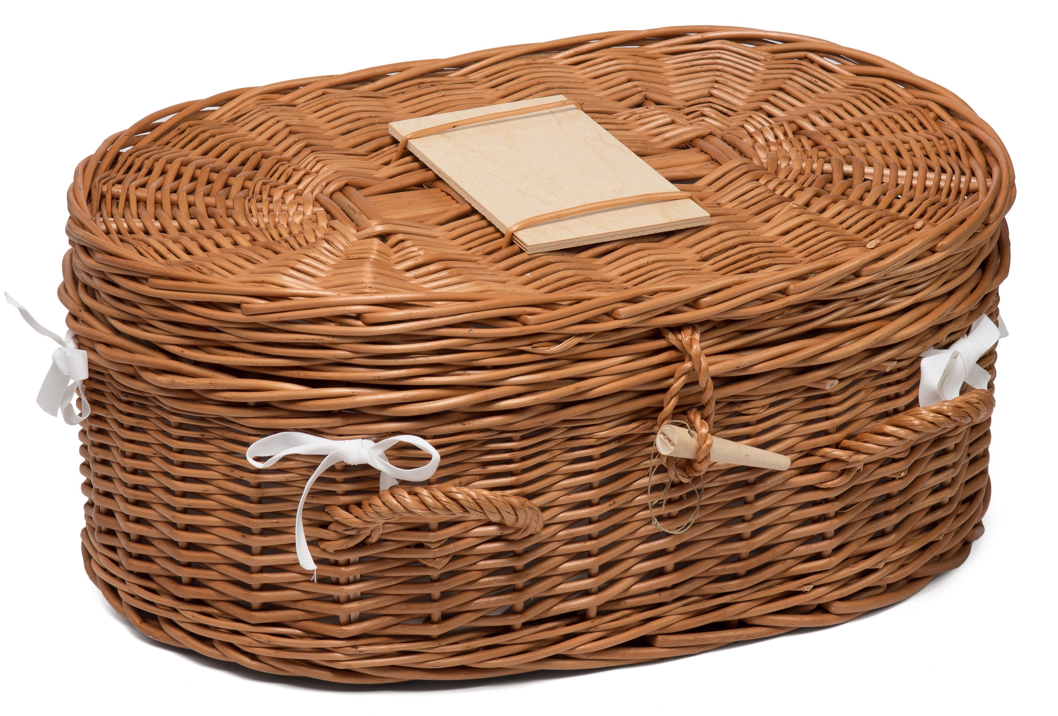 Luxury Wicker Pet Coffin Medium Prestige Wicker
