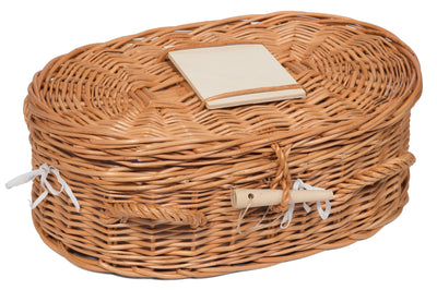 Luxury Wicker Pet Coffin Small Pets Prestige Wicker 