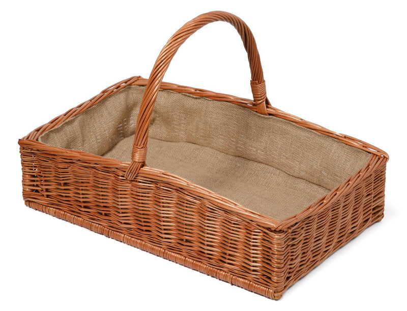 Natural steamed willow, wicker Rectangular Garden Trug Basket - Extra Large-light Home & Garden Prestige Wicker 