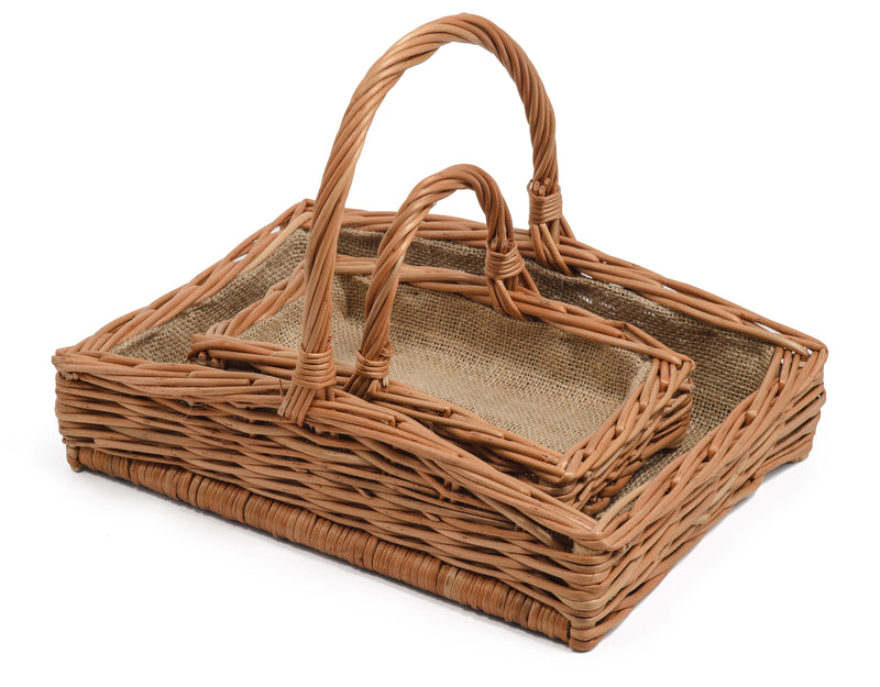 Natural steamed willow, wicker Rectangular Garden Trug basket-Medium Home & Garden Prestige Wicker 