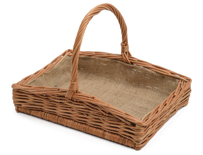 Natural steamed willow, wicker Rectangular Garden Trug basket-Medium Prestige Wicker 