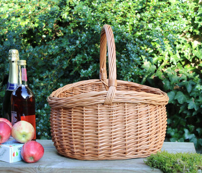 Natural Wicker Basket with Handle Grand Home & Garden Prestige Wicker 