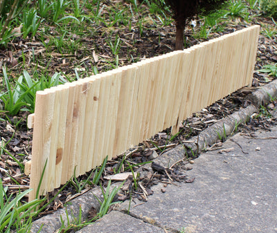 Natural Wooden Garden Fence Border Edging Lawn HOME AND GARDEN Prestige Wicker 