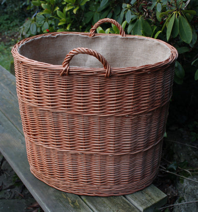 Oval Deep Large Storage Log Basket Storage & Organization Prestige Wicker 