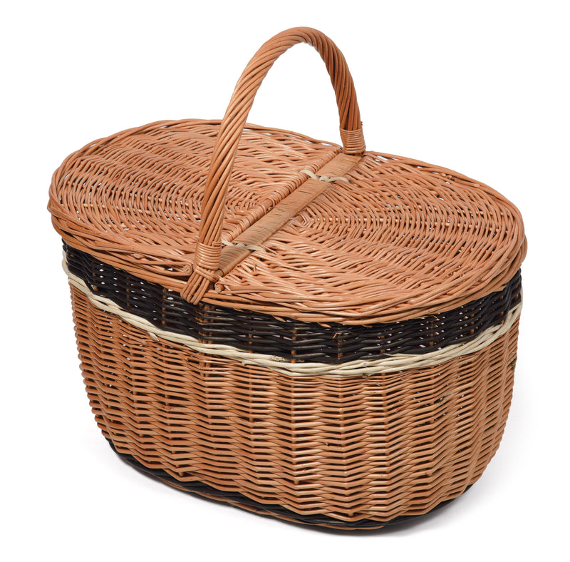 Oval Wicker Picnic Basket- Nana HAMPERS Prestige Wicker 