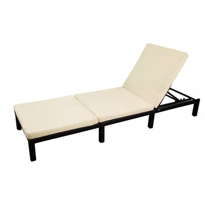 Rattan Garden Sun Lounger with Cushions HOME AND GARDEN Prestige Wicker 