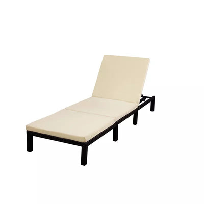 Rattan Garden Sun Lounger with Cushions HOME AND GARDEN Prestige Wicker 