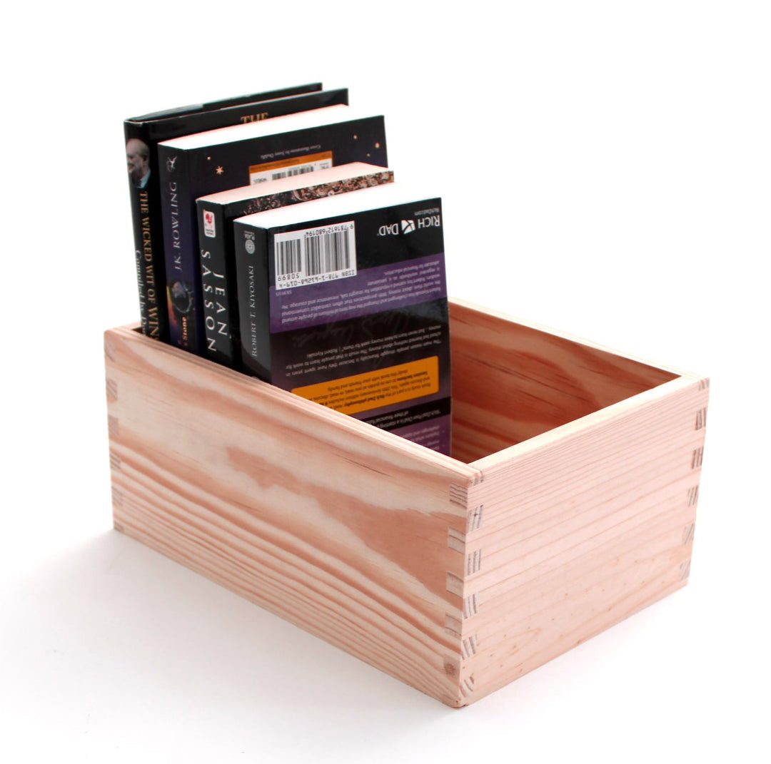 Rectangular Open Back Storage Rectangular Wooden Open Display Storage Box – Prestige Wicker