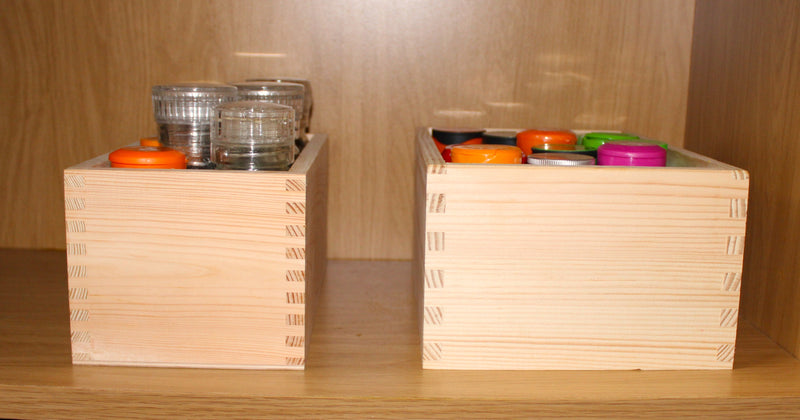 Rectangular Wooden Open Display Storage Box HOME AND GARDEN Prestige Wicker 