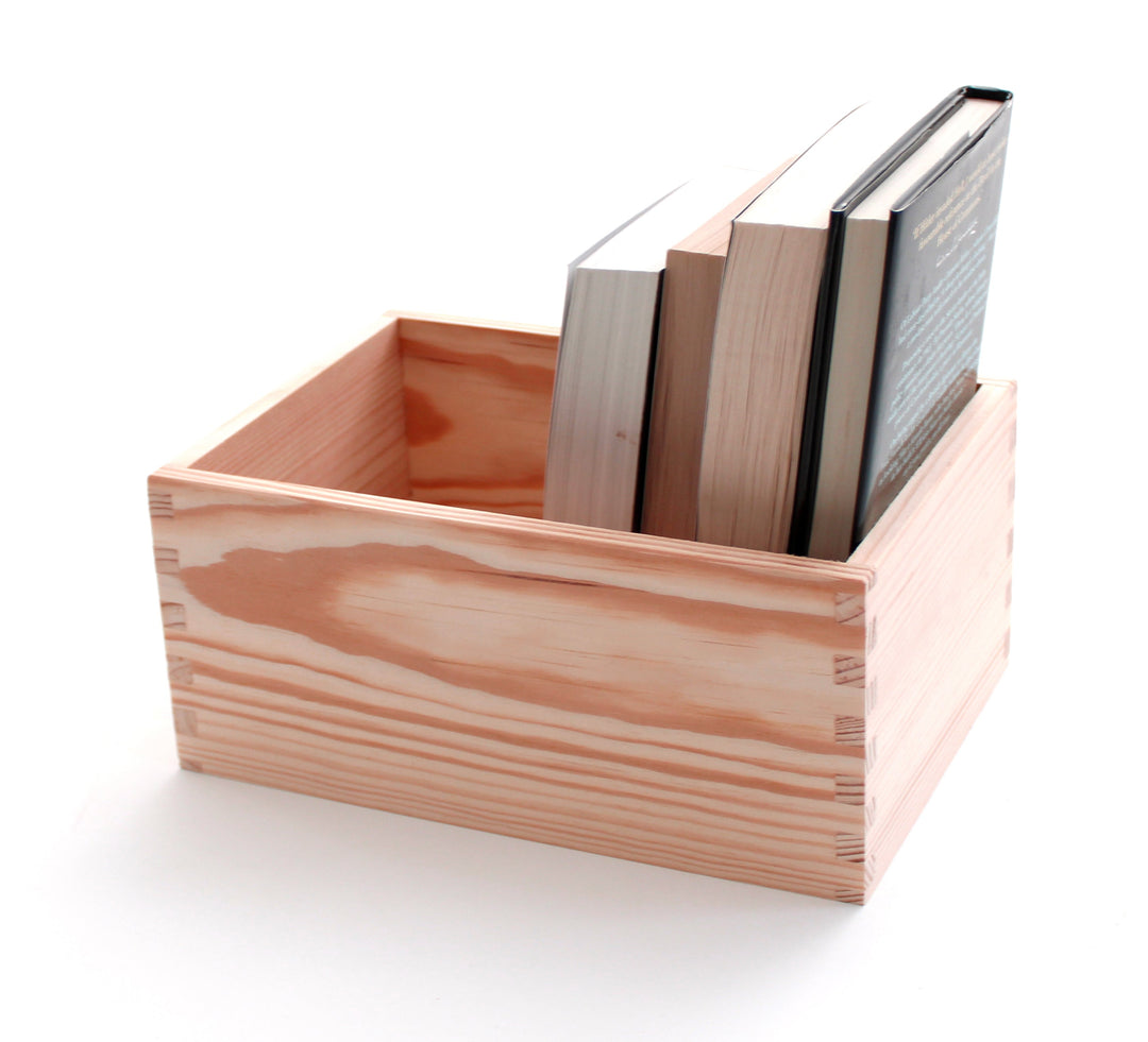 Rectangular Open Back Storage Rectangular Wooden Open Display Storage Box – Prestige Wicker
