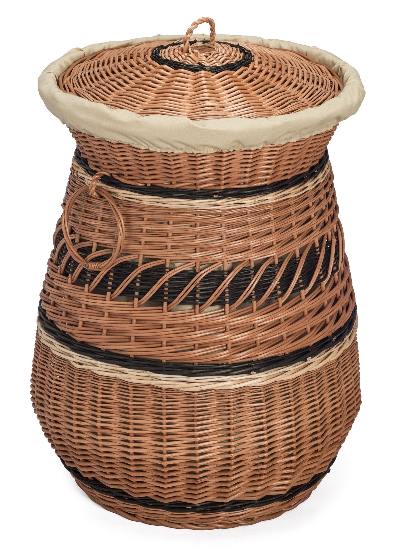Round Wicker Wicker Round Laundry Basket Lined – Prestige Wicker