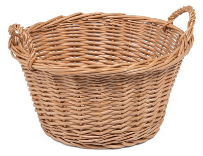 Round Wicker Basket Home & Garden vendor-unknown 