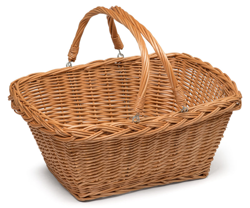 Set of 5 Shopping Baskets with Stand Display & Catering Prestige Wicker 