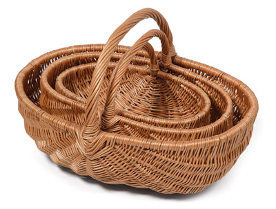 Set of Three Trug Wicker Baskets, Turf HOME AND GARDEN Prestige Wicker 