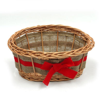 Small Wicker Basket with Ribbon Display & Catering Prestige Wicker 