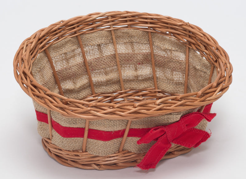 Small Wicker Basket with Ribbon Display & Catering Prestige Wicker 