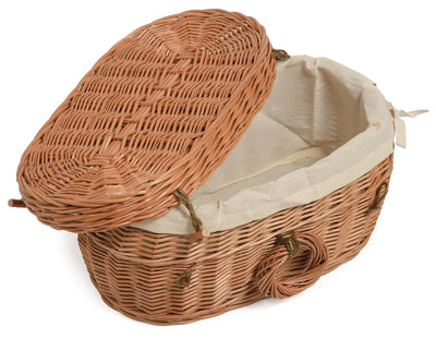 Small Wicker Pet Coffin Memorial funeral and burial casket Pets Prestige Wicker 