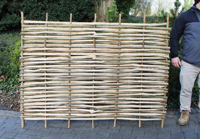 Split Hazel Wood Fence Panel Hurdle 120cm Height HOME AND GARDEN Prestige Wicker 