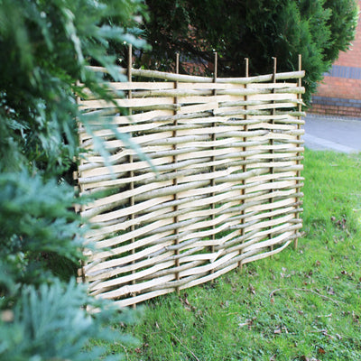 Split Hazel Wood Fence Panel Hurdle 120cm Height HOME AND GARDEN Prestige Wicker 6 Feet by 3 Feet 