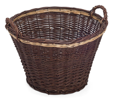 Strong Wicker Round Log Holder Storage Basket Home & Garden Prestige Wicker 