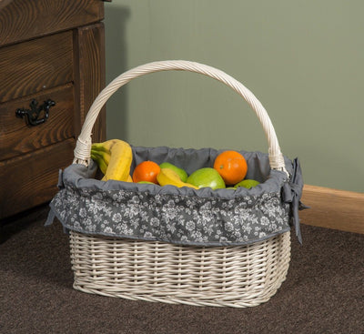 White Wicker Basket French Home & Garden Prestige Wicker 