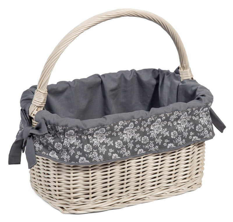 White Wicker Basket French Home & Garden Prestige Wicker 