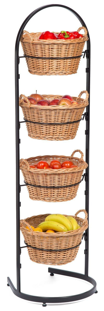 Wicker Basket Display Floor Stand Round Display & Catering Prestige Wicker 