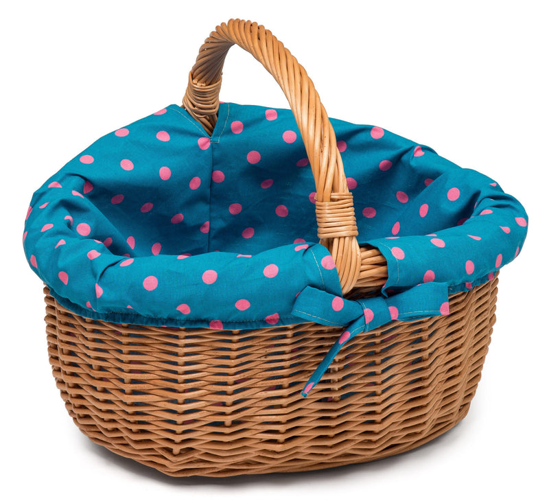 Wicker Carry Basket Lined variety of colours Home & Garden Prestige Wicker 