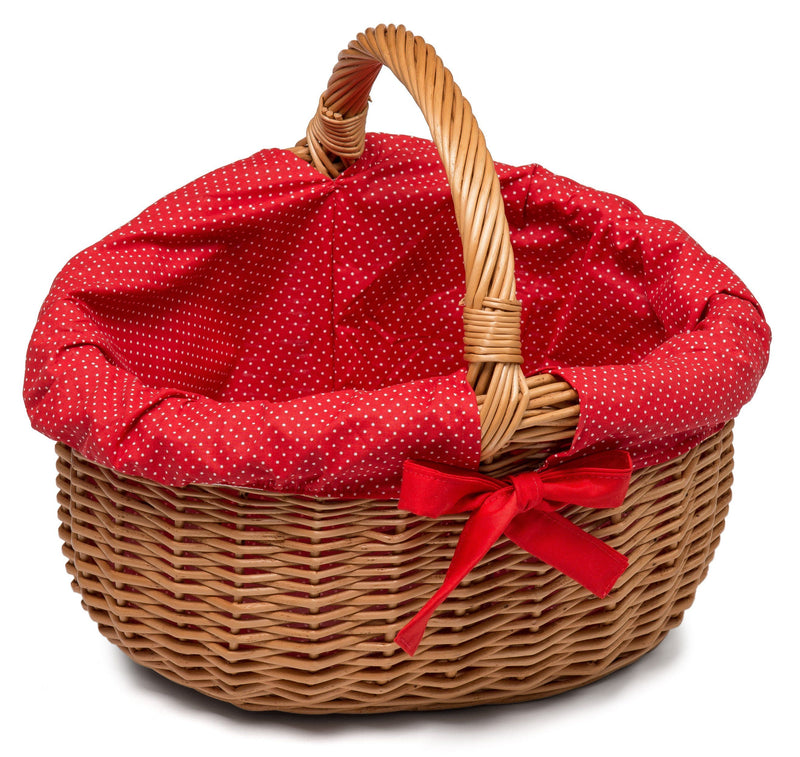 Wicker Carry Basket Lined variety of colours Home & Garden Prestige Wicker 