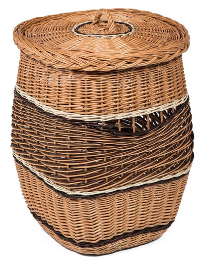 Wicker Laundry Basket Lidded with Linner Home & Garden Prestige Wicker 