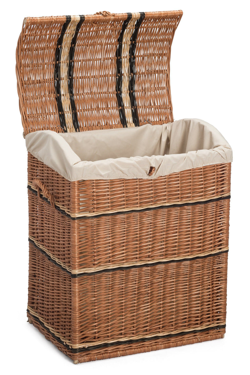 Wicker Laundry Basket Lined Medium Home & Garden Prestige Wicker 